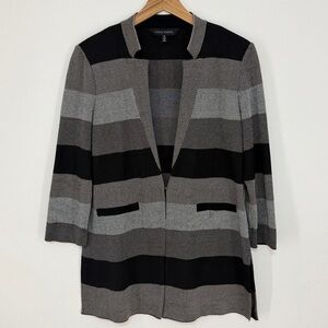 Ming Wang Women's Striped Blazer Jacket Size Small